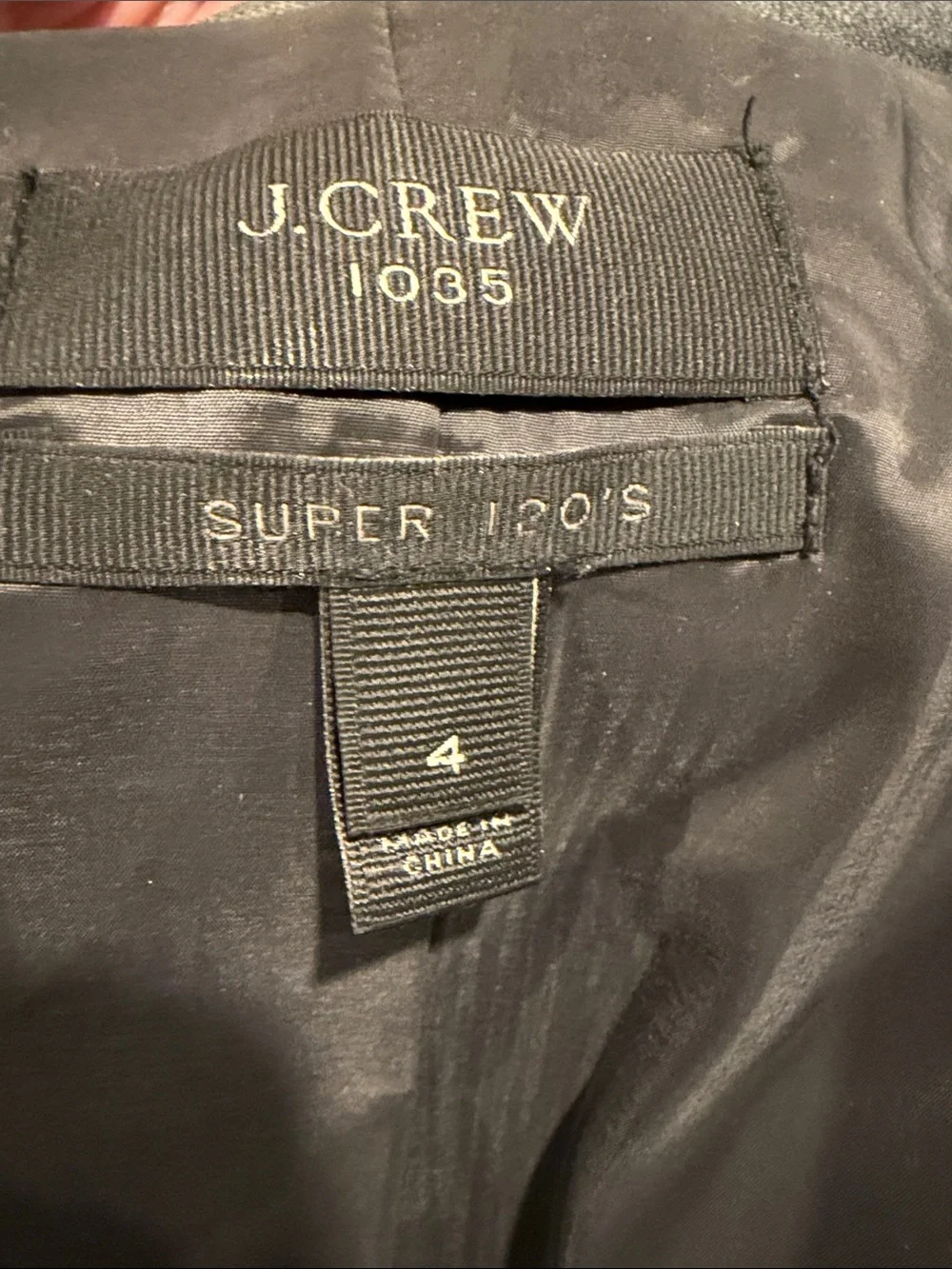J. Crew Women's Gray 100% Wool suit